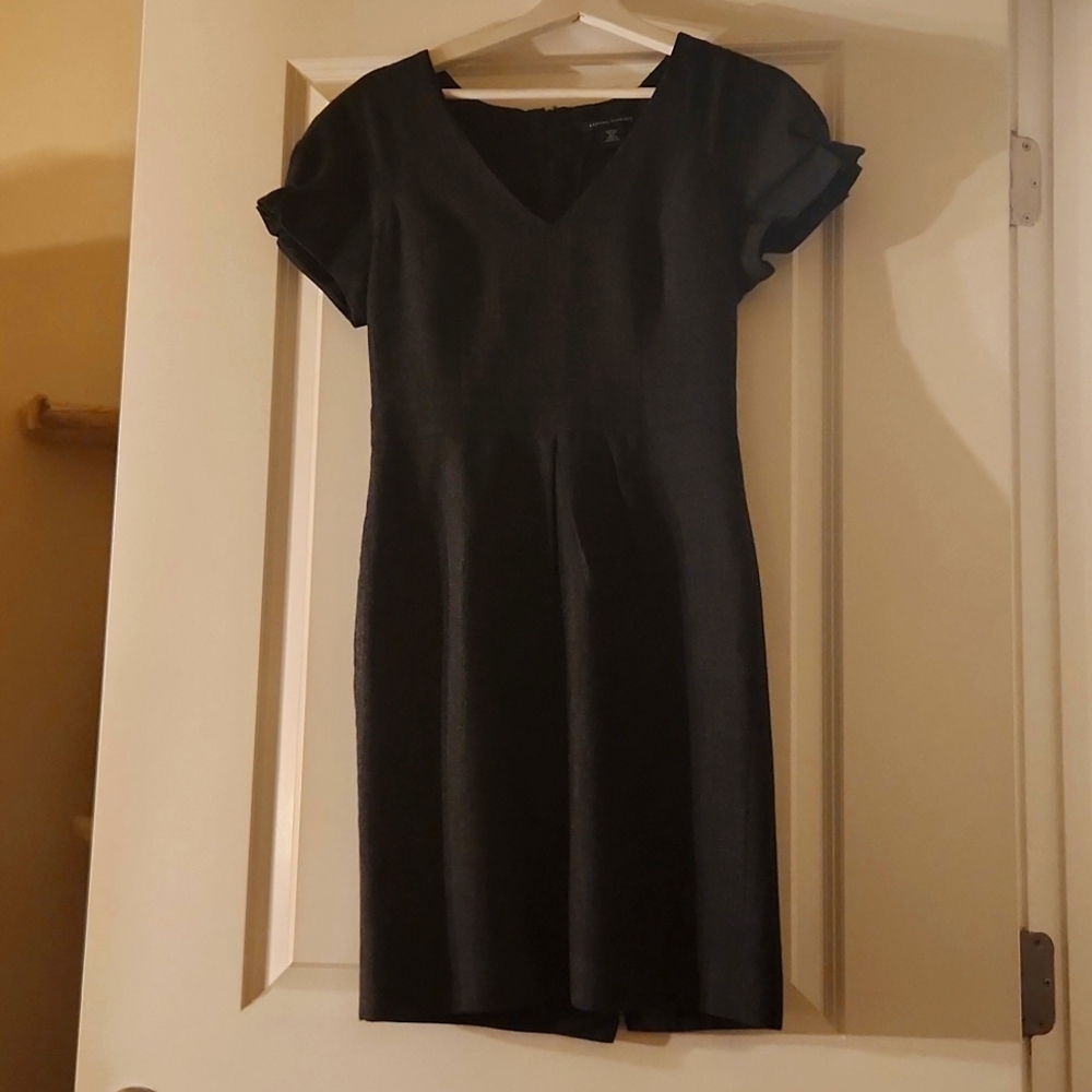 Banana Republic Petite Slate Grey Wool Dress